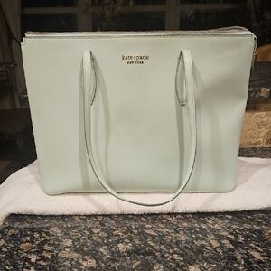Beautiful Kate Spade Light Mint Green Tote